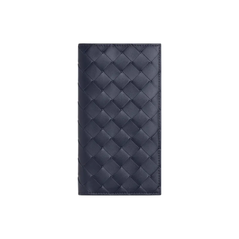 Bottega Veneta Intrecciato Calfskin Wallet Regular Men's Abyss & Cypress Wood Color-0