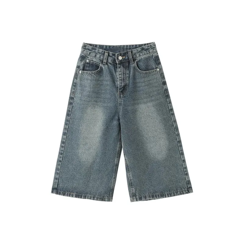 TIBINB Denim Shorts Women's Blue-0