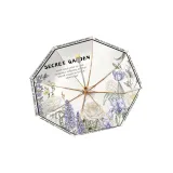 Three-fold automatic umbrella with double-layer design and aluminum alloy frame - Blooming Flowers