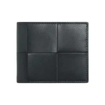 Bottega Veneta Calfskin Wallet Men's Slate Wood Color