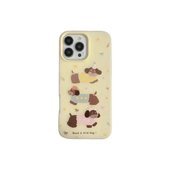 Wei Xin Acrylic Material 2 in 1 3 Pack Dachshund Phone Cases Compatible With IPhone 16/15 Pro Max/Apple 13/14 Pro/Max