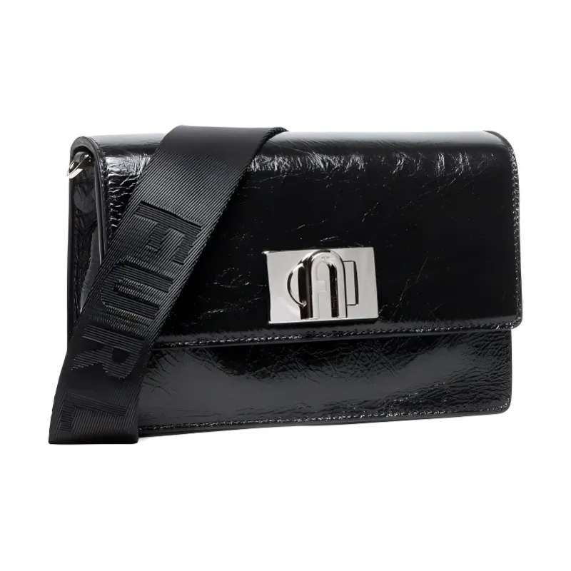 Furla Soft Leather Shoulder Bag Crossbody Bag Women's Black-1