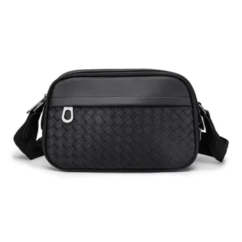 FAIRWHALE Cow Leather Shoulder Bag Crossbody Bag Messenger Bag Regular Unisex Elegant Black