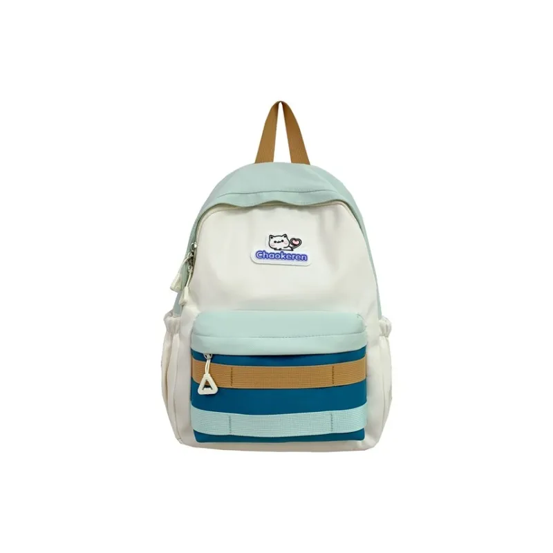 Kaka Tree Composite Cloth Backpack Regular Unisex Blue/Pink/Green-8