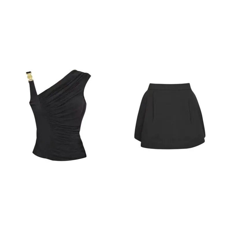 HUINIAN Two Piece Skirt Sets Women's-0
