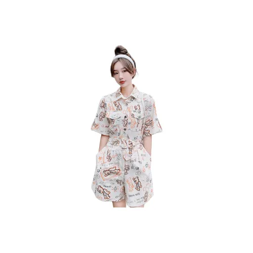 TEME Jumpsuits Women's Ecru