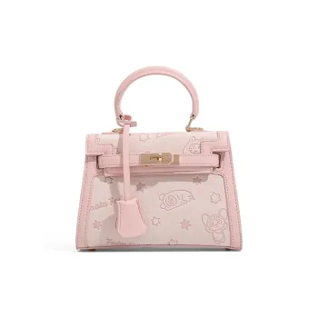 CLEVER& KETCH PU Handbag Women's Pink/Ecru