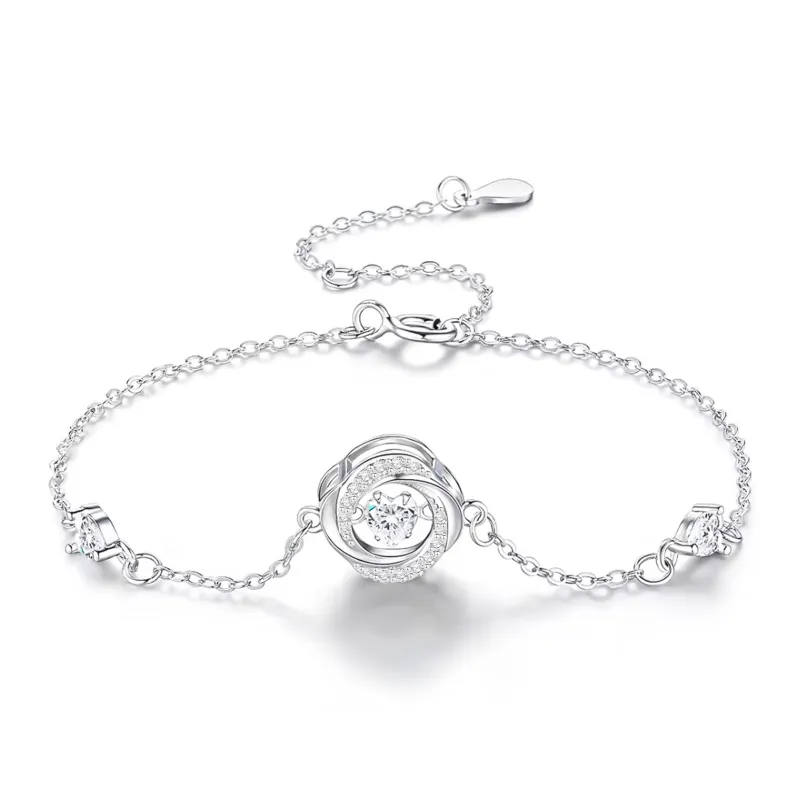 SINO GEM S999 Fine Silver Bracelets Women's-0