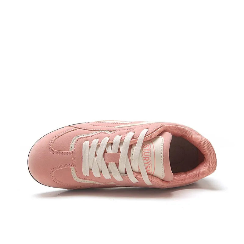 STUR YSN Wear resistant And Lightweight Low Top Skateboard Shoes Women's Light Pink-4