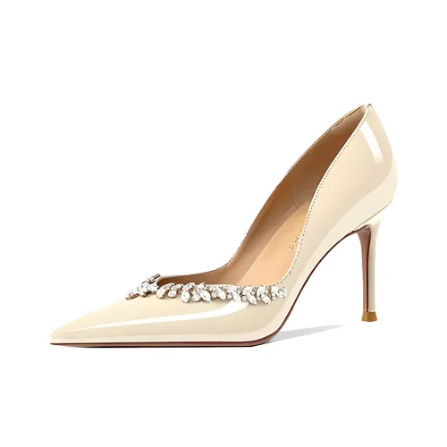 GOSO Slim Heel High Heels Women's Ecru