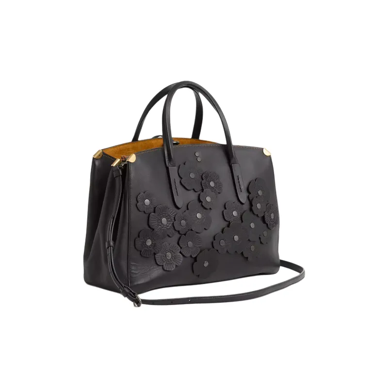 COACH Cooper Leather One Shoulder Handbag Women's Black-1