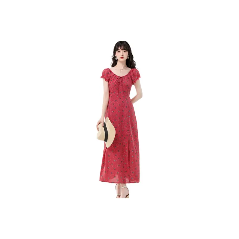 Si Bei'er Short Sleeved Dress Women's-0