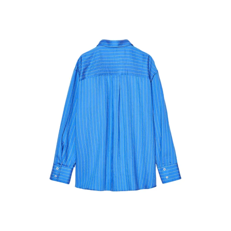 ZARA ZW Series Shirts Women's Blue/White-1