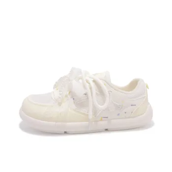 Shen Linsen Abrasion Resistant Breathable Low Top Skateboard Shoes Women's Light Yellow