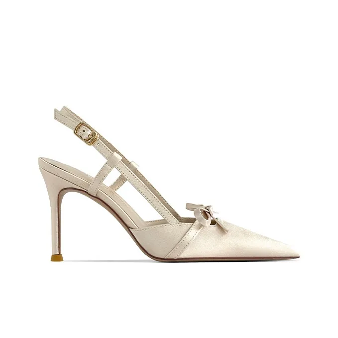 GOSO Slim Heel High Heels 8CM Women's Champagne-1