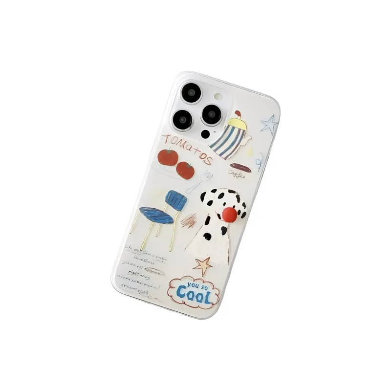 Wei Xin Acrylic Material Apple Chair Spot Dog Phone Cases Compatible With IPhone 16/15 Pro Max/Apple 13/14 Pro/Max-1