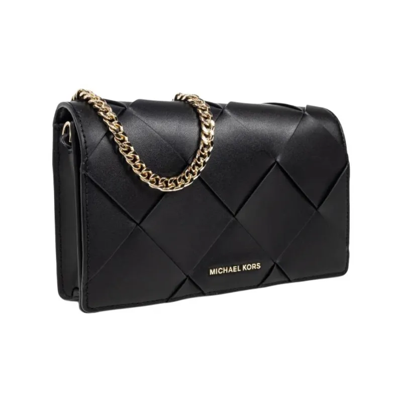 MICHAEL KORS Leather Shoulder Bag Women's Black-1