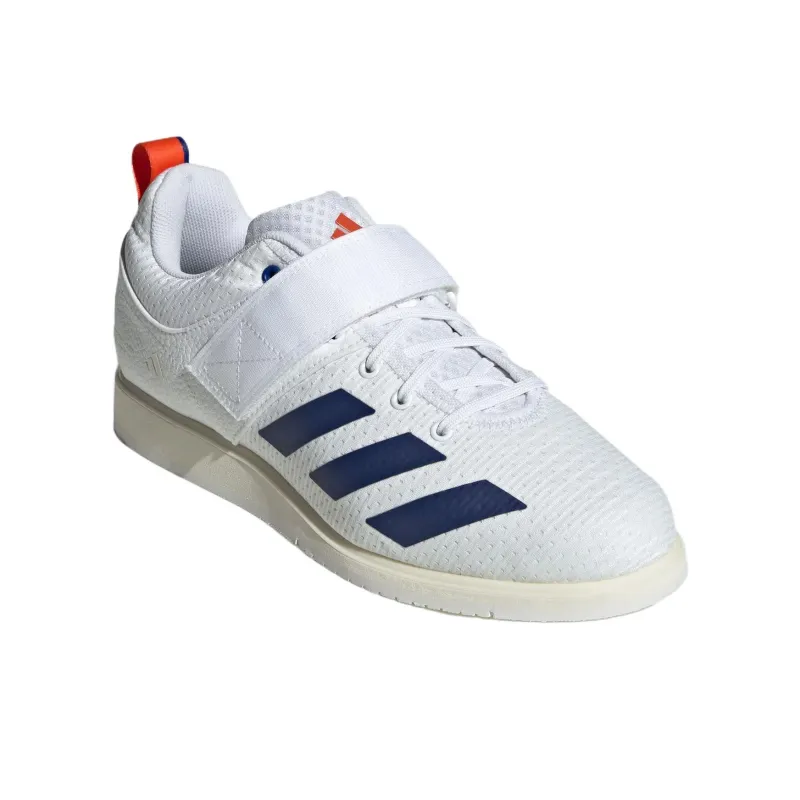 Adidas POWERLIFT 5 Anti Slip Wear Resistant Low Top Training Shoes Unisex White Blue-1