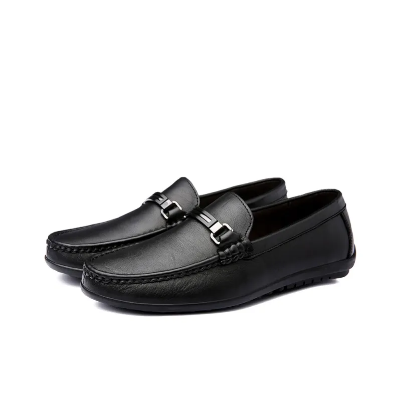 DILIKAN Men's Casual Shoes Men Low Top Black/Brown-2