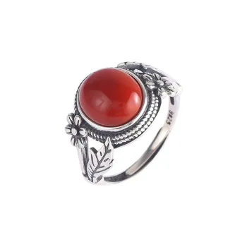 Xiaoyinjiang Natural Agate Rings Women's