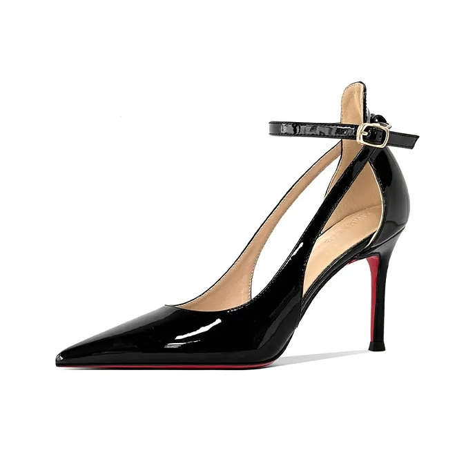 GOSO Slim Heel High Heels Women's Black-1