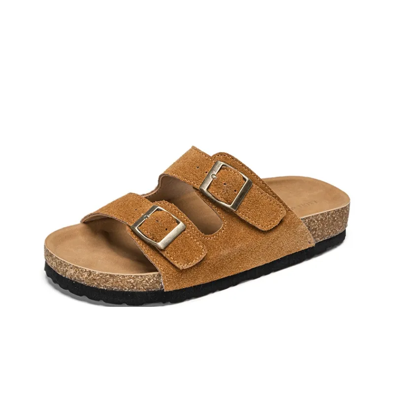 EXULL Q Abrasion Resistant Slide Slippers Women's Camel-1