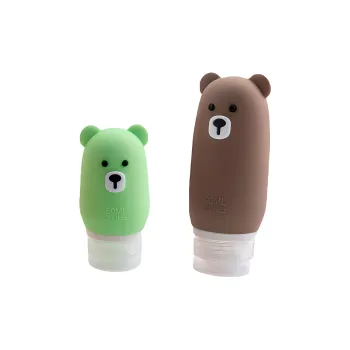 Love Of Wormwood Silicone Bear Travel Bottles With Dividers Cosmetics Sample Set