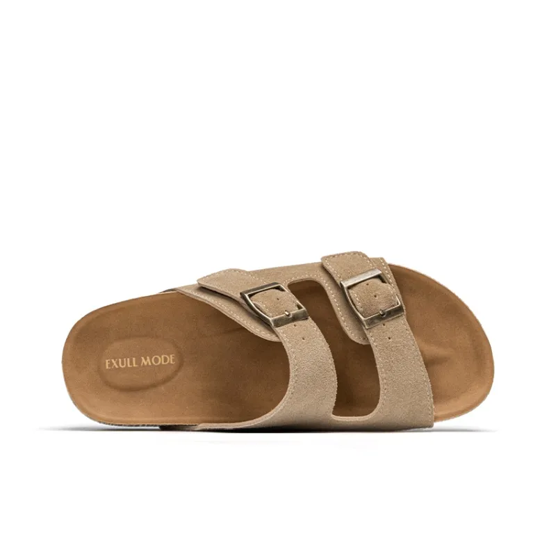 EXULL Q Abrasion Resistant Slide Slippers Women's Khaki-3