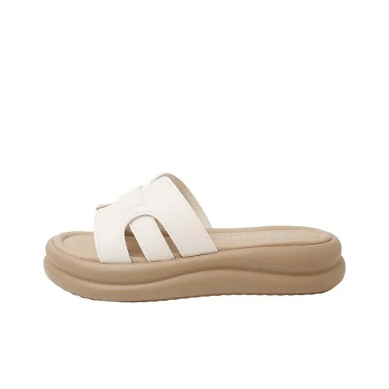 BBMTR Slide Slippers Women's Champagne/Silver/Beige/Yellow-8