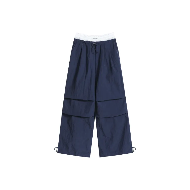 HTHK Casual Pants Women's Navy Blue/Yellow/Pink/Black-0