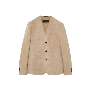 Loro Piana Business Suit Coat Men's Walnut Kernel Mixed Color