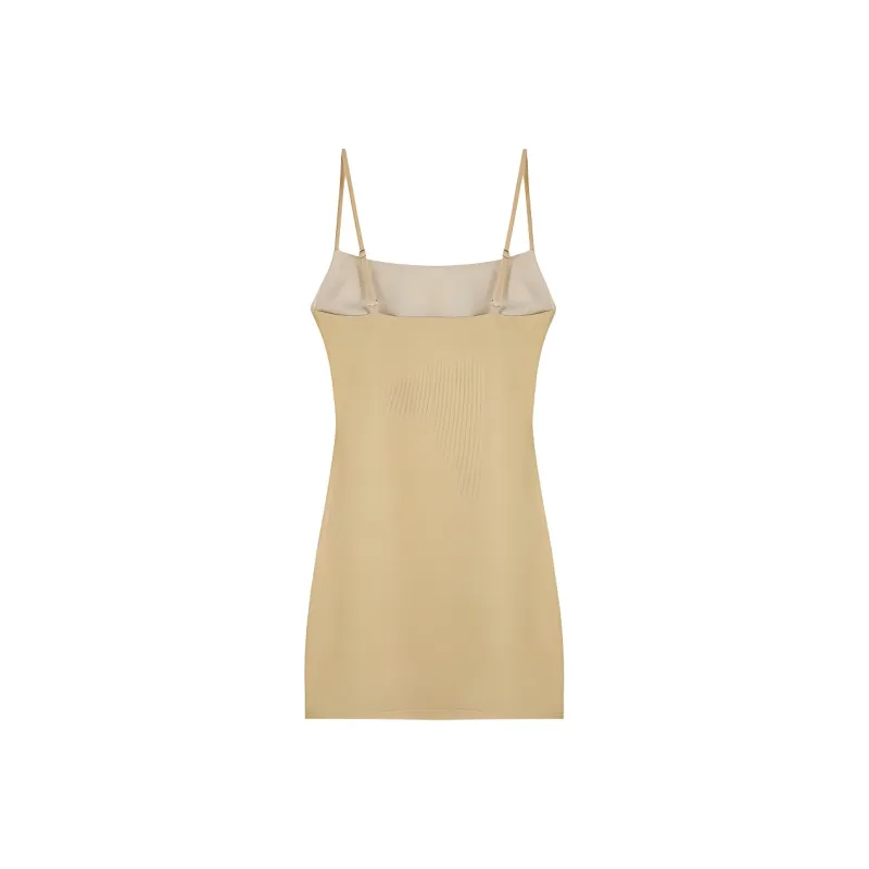 DOKZB Slip Dresses Women's Cream Apricot-1