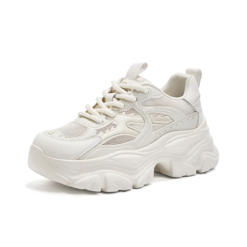 Hotwind Lightweight Breathable Height Increasing Low Top Chunky Sneakers Women's-1