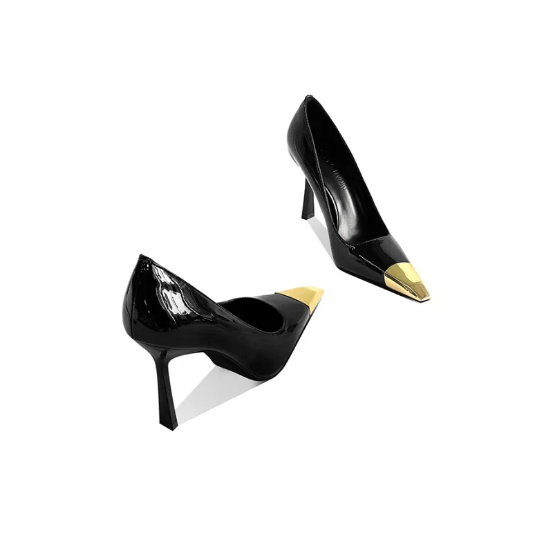 GOSO Slim Heel High Heels Women's Black-3