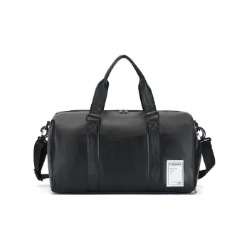 HCXK PU Travel Bag Unisex Black