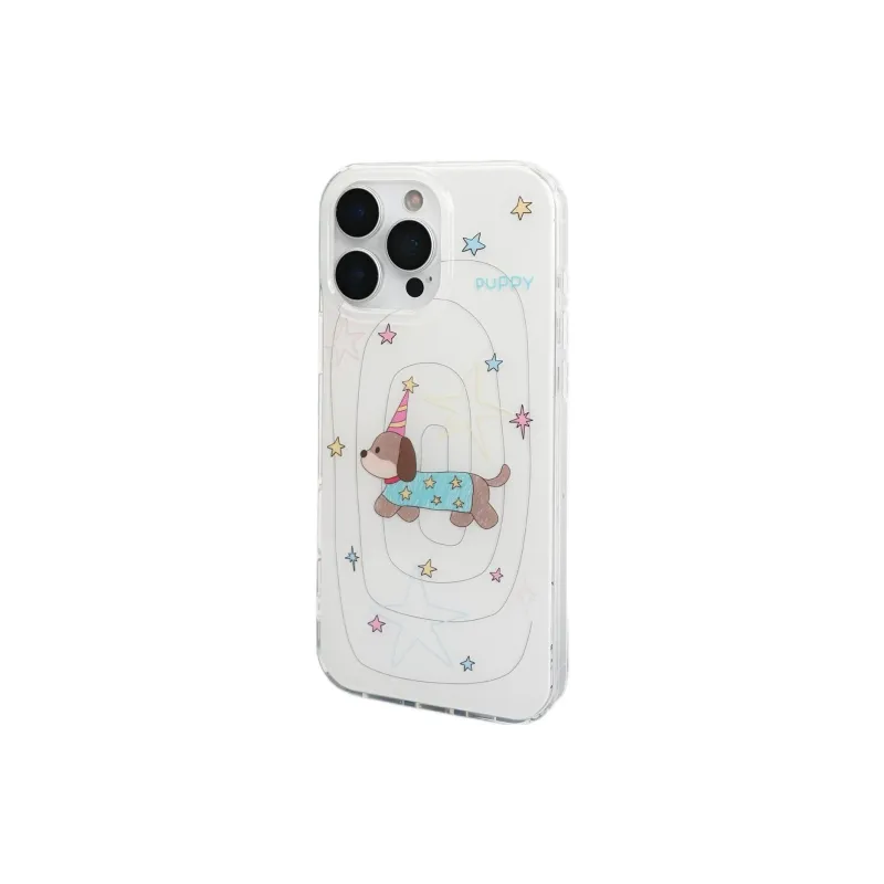 Sopi Acrylic Material Graffiti Line Star Dachshund Phone Cases Compatible With IPhone 16/15 Pro Max/Apple 13/14 Pro/Max-6