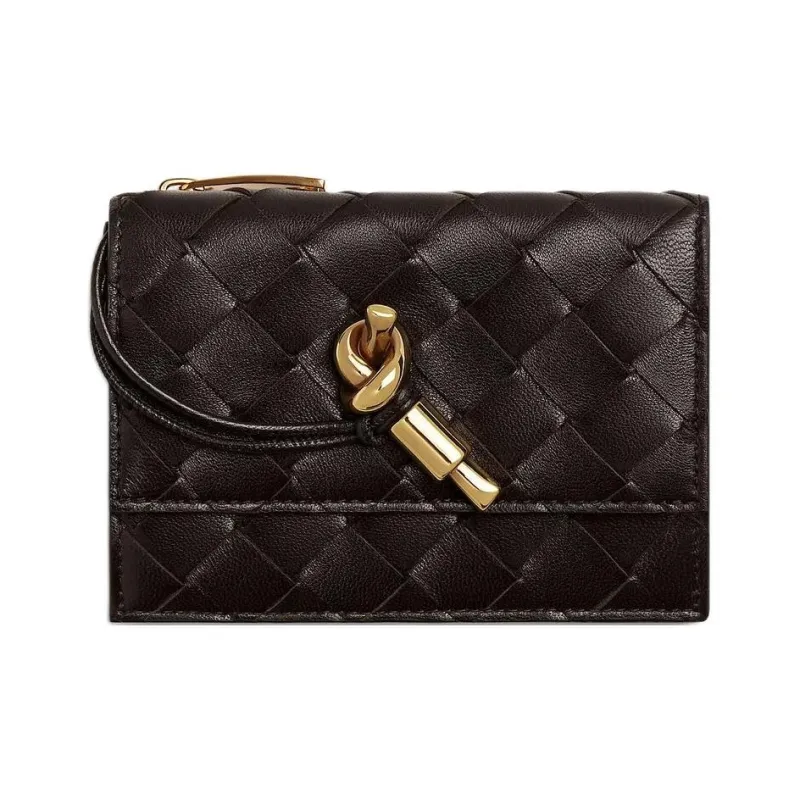 Bottega Veneta Andiamo Series Lambskin Card Holder Women's Sugar Like-0