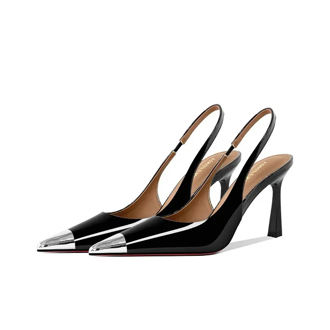 GOSO Slim Heel High Heels Women's Black-2