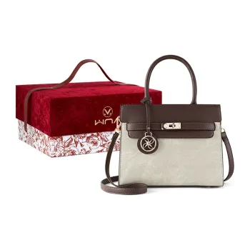 Vigno Synthetic Leather Handbag, One Shoulder, Crossbody Bag Women's Denim Gray