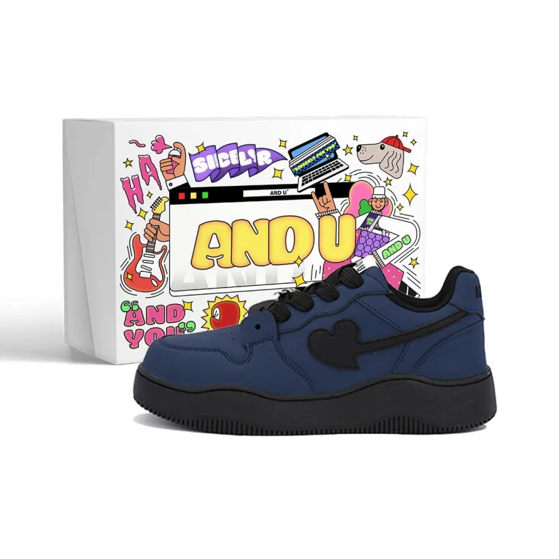 AND U Slip Resistant Cushioning, Abrasion Resistant, Height Increasing Low Top Skateboard Shoes Unisex-46