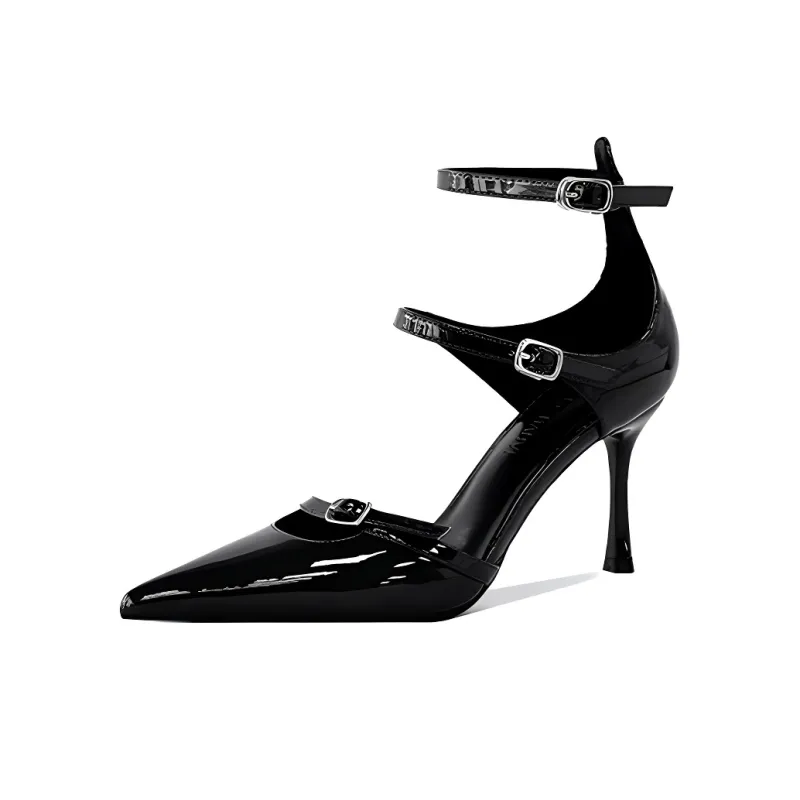 GOSO Slim Heel High Heels Women's Black-0
