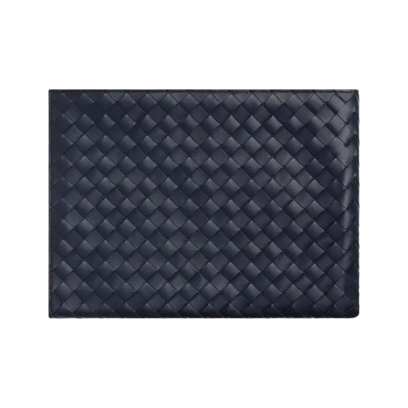 Bottega Veneta Intrecciato Calfskin Clutch Men's Abyss & Cypress Wood Color-2