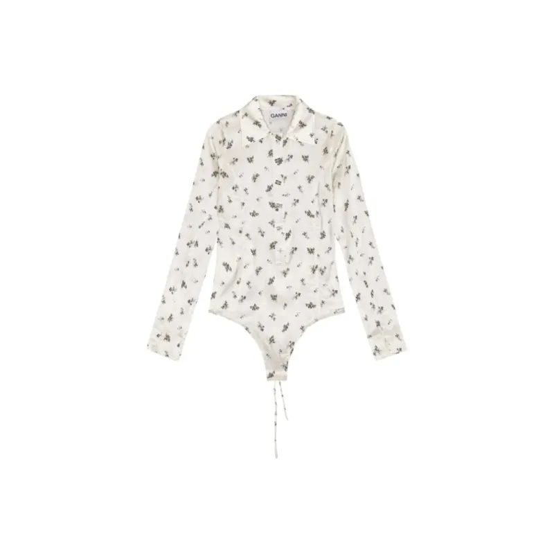 GANNI Floral print Bodysuit-0