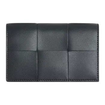 Bottega Veneta Calfskin Card Holder Men's Slate Wood Color