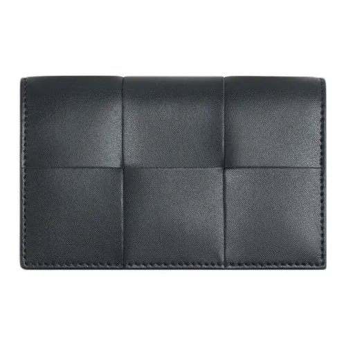 Bottega Veneta Calfskin Card Holder Men's Slate Wood Color