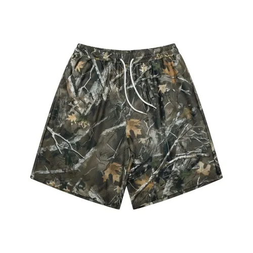 OPMO Casual Shorts Unisex Maple Leaf Green