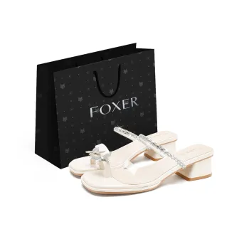 FOXER Slide Slippers Women's Beige/Black
