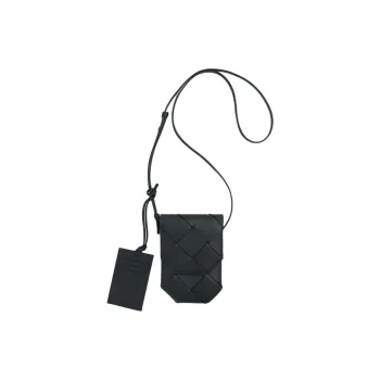 Bottega Veneta Diago Calfskin Cell Phone Pouch Regular Men's Slate & Ice
