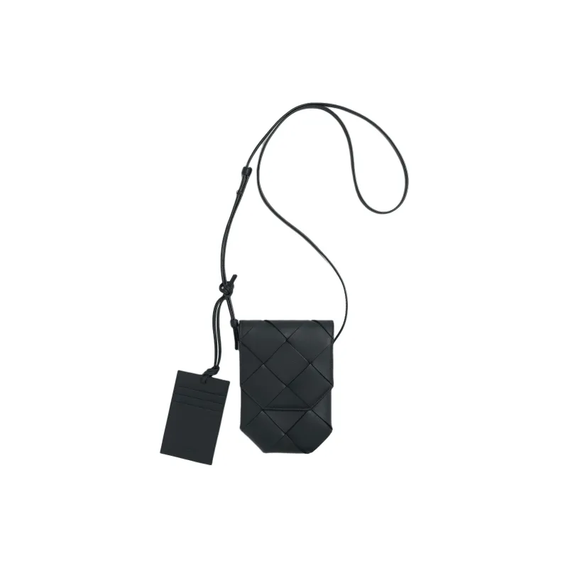 Bottega Veneta Diago Calfskin Cell Phone Pouch Regular Men's Slate & Ice-0