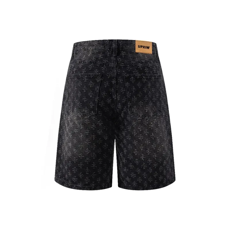 UPXIW Denim Shorts Unisex-3